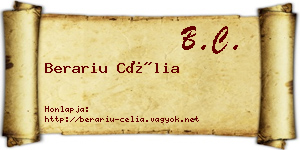 Berariu Célia névjegykártya